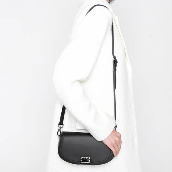 Túi Đeo Vai Nữ Pazzion Hadley Flip-Lock Shoulder Bag 9785BLK00M Màu Đen