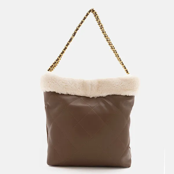 Túi Đeo Vai Nữ Pazzion Isla Chained Shoulder Bag M-7715DBR00L Màu Nâu Đậm - Túi xách - Vua Hàng Hiệu