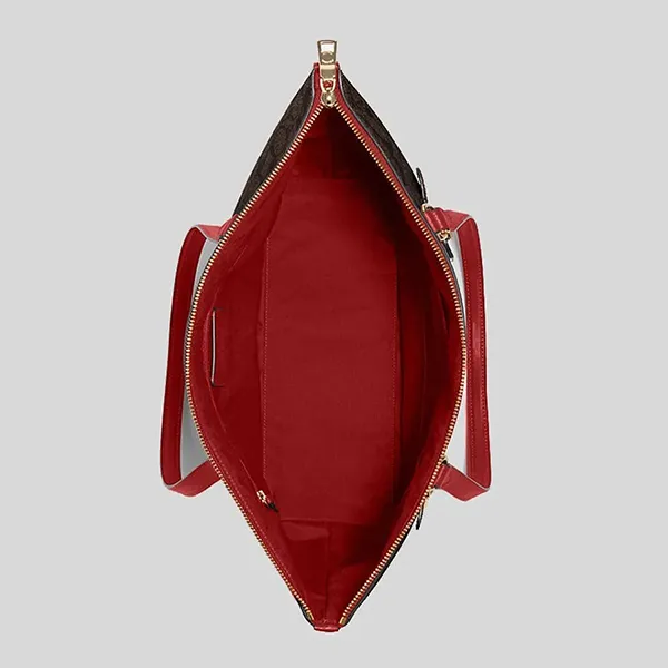 Túi Tote Nữ Coach Gallery Tote Bag In Signature Canvas 79609 Màu Nâu/Đỏ