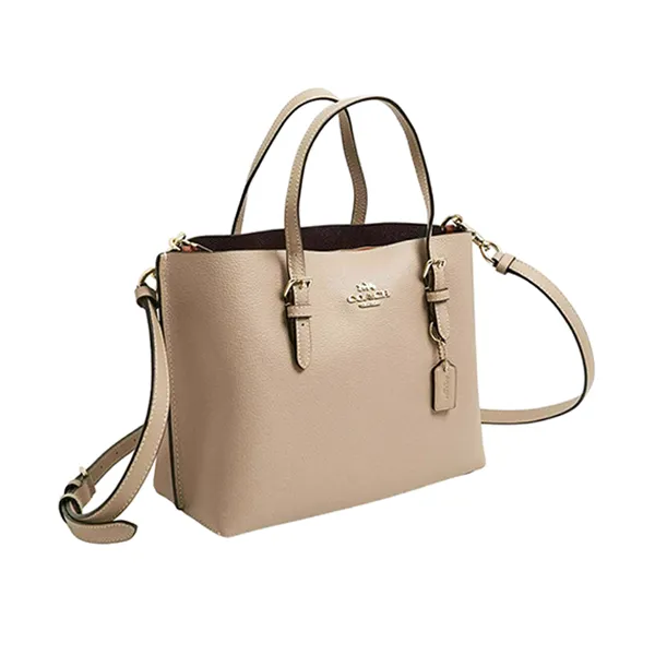 Túi Tote Nữ Coach Mollie 25 Taupe C4084 Màu Nâu Be