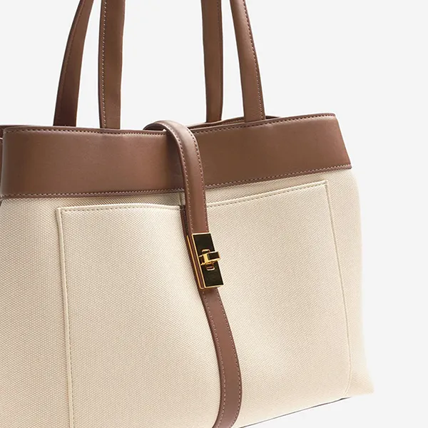 Túi Tote Nữ Pazzion Viridis Handbag 7521BRN00L Màu Nâu/Be