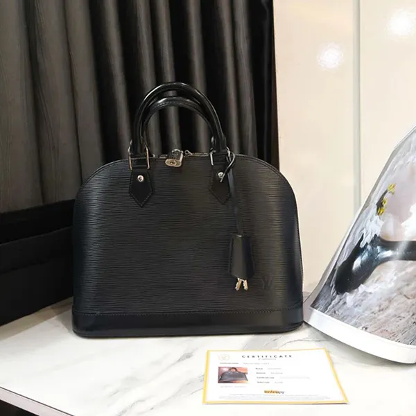 Túi Xách Tay Nữ Louis Vuitton LV Alma PM Hand Bag Black Màu Đen