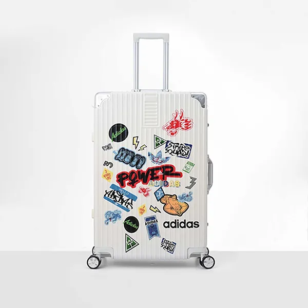 Vali Adidas Sticker Suitcase Cream Màu Trắng Kem Size 28inch - Túi xách - Vua Hàng Hiệu