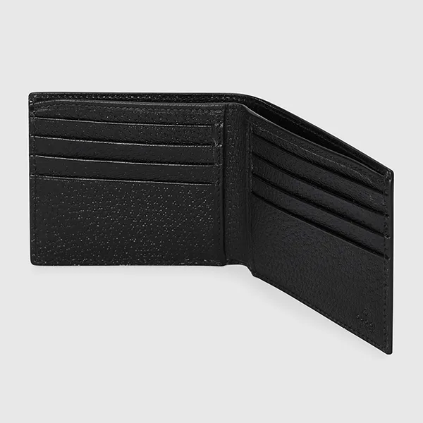 Ví Nam Gucci Wallet With Cut-Out Interlocking G 701420 Màu Đen/Be - Túi xách - Vua Hàng Hiệu