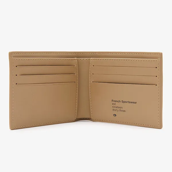 Ví Nam Lacoste Contrast Branded Billfold NH4011FW K86 Màu Vàng Cát - Túi xách - Vua Hàng Hiệu