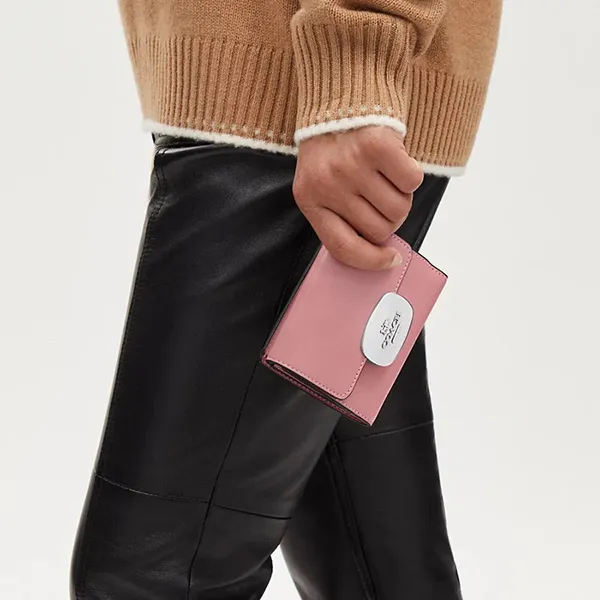 Ví Nữ Coach Eliza Small Wallet In True Pink CP254 Màu Hồng