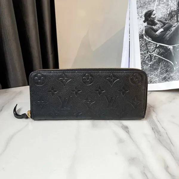 Ví Nữ Louis Vuitton LV Monogram M60171 Clemence Wallet Màu Đen