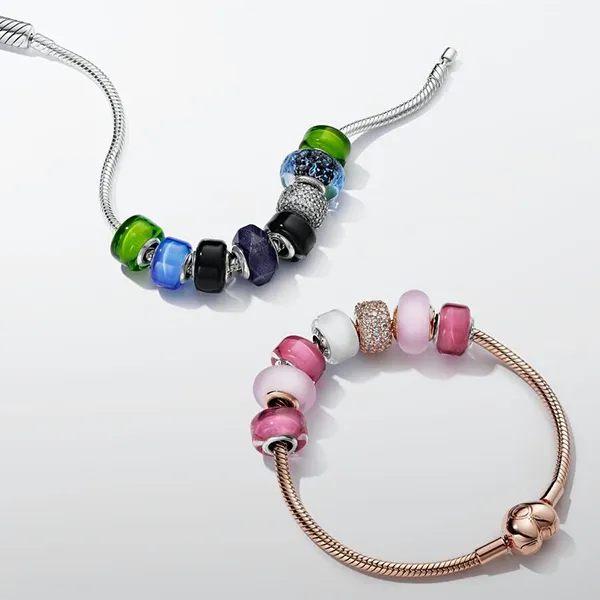 Vòng Đeo Tay Nữ Pandora Moments Heart Clasp Snake Chain Bracelet 14K Rose Gold 583050C00 Màu Vàng Hồng Size 19 - 4