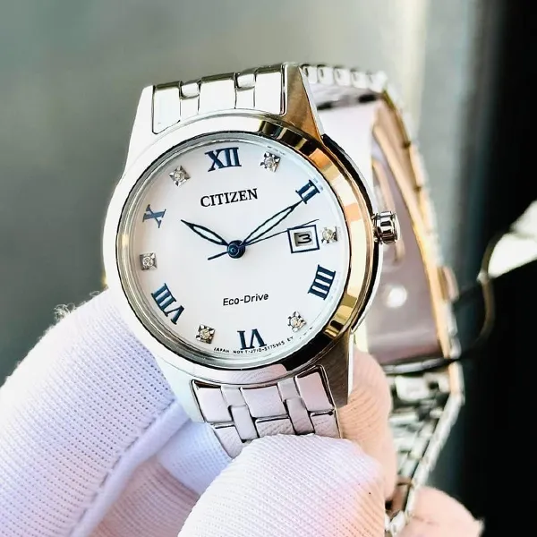 Đồng Hồ Nữ Citizen Eco-Drive Crystal Watch FE1240-57A Màu Bạc - Đồng hồ - Vua Hàng Hiệu