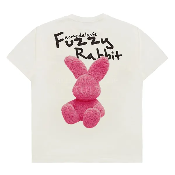 Áo Phông Acmé De La Vie ADLV Doodle Fuzzy Rabbit ADLV-24SS-SSAZFR-CRM Tshirt Màu Trắng Kem - 1