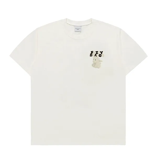 Áo Phông Acmé De La Vie ADLV Fuzzy Font Dragon Short Sleeve T-Shirt Màu Trắng Kem - 3
