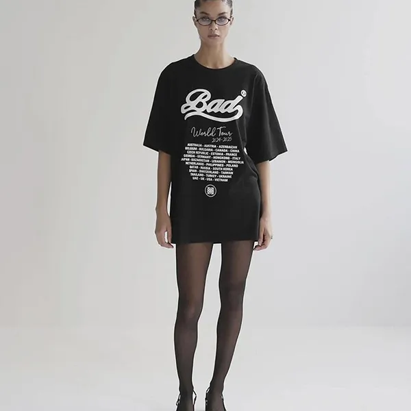 Áo Phông Badblood World Tour W-Tee24-032 Tshirt Màu Đen - Thời trang - Vua Hàng Hiệu