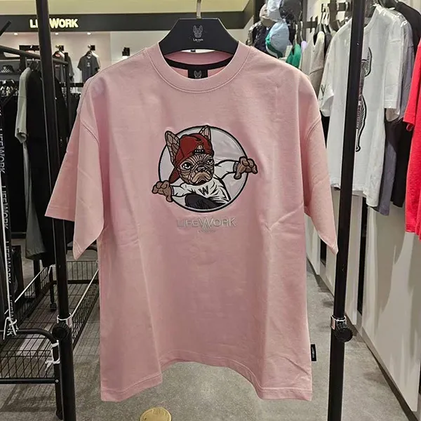 Áo Phông Lifework Hooped Dog Tee LW242TS077 Màu Hồng