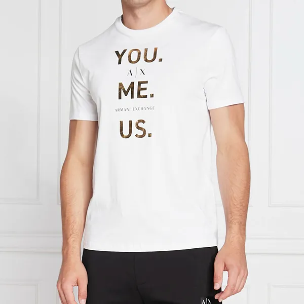 Áo Phông Nam Armani Exchange A/X Tshirt 6LZTAX ZJFCZ GC03 Màu Trắng Size S