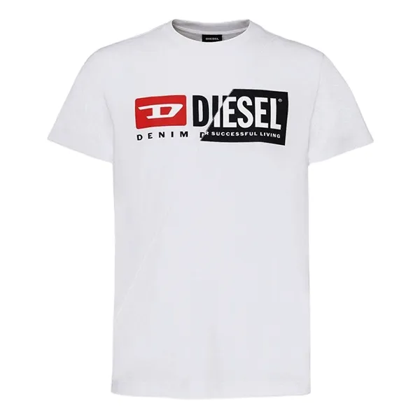 Áo Phông Nam Diesel Tshirt 00SDP10091A GA04 Màu Trắng Size M - 3