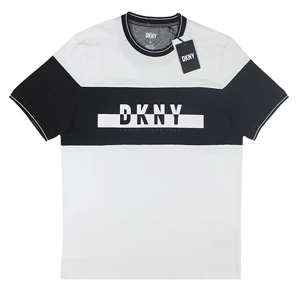 Áo Phông Nam DKNY ColorBlock Tshirt DK43SK1387 GD05 Màu Trắng Đen Size S