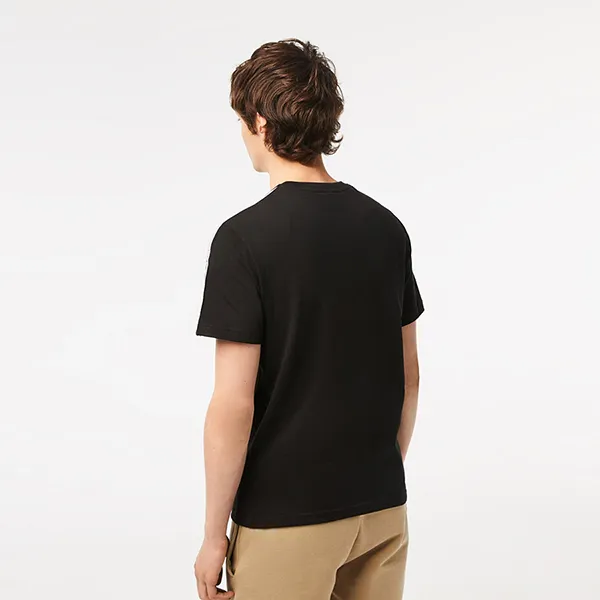 Áo Phông Nam Lacoste Regular Fit Logo Stripe TH5071 - 031 Tshirt Màu Đen Size 3 - Thời trang - Vua Hàng Hiệu