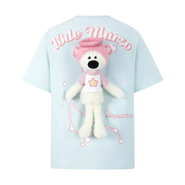 Áo Phông Nữ 13 De Marzo Constellation Series T-Shirt Aquarius Màu Xanh Blue