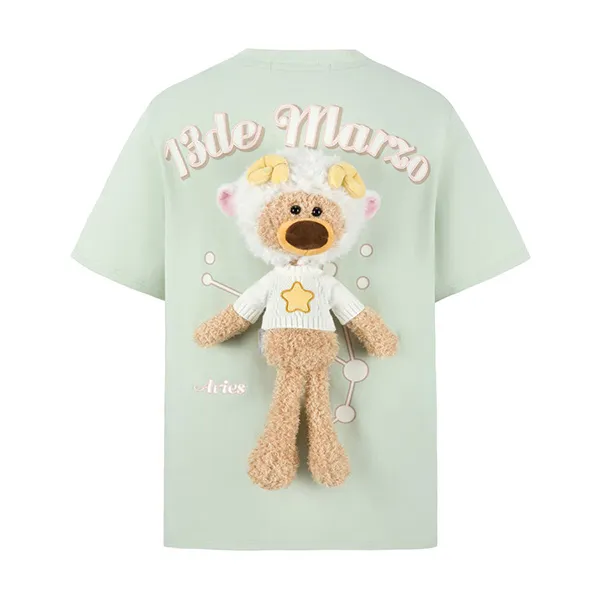 Áo Phông Nữ 13 De Marzo Constellation Series T-Shirt Aries Màu Xanh Nhạt