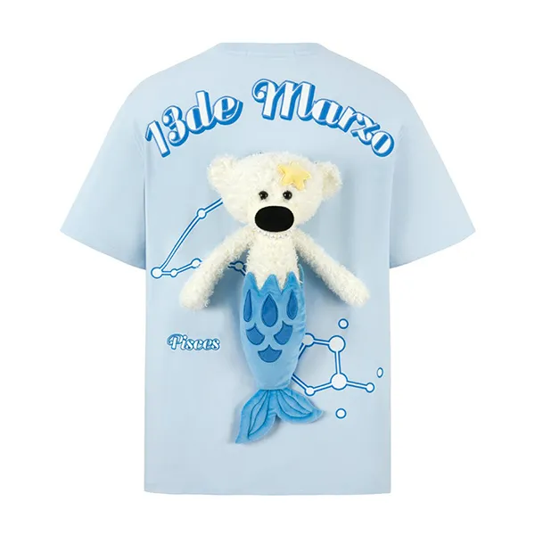 Áo Phông Nữ 13 De Marzo Constellation Series T-Shirt Pisces Màu Xanh Blue