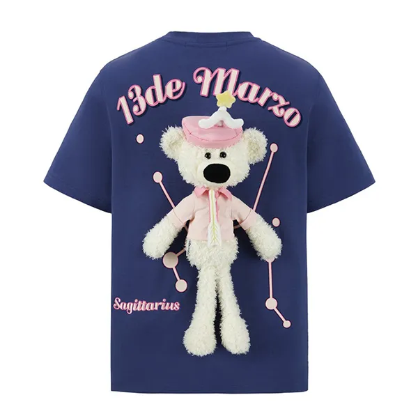 Áo Phông Nữ 13 De Marzo Constellation Series T-Shirt Sagittarius Màu Xanh Navy