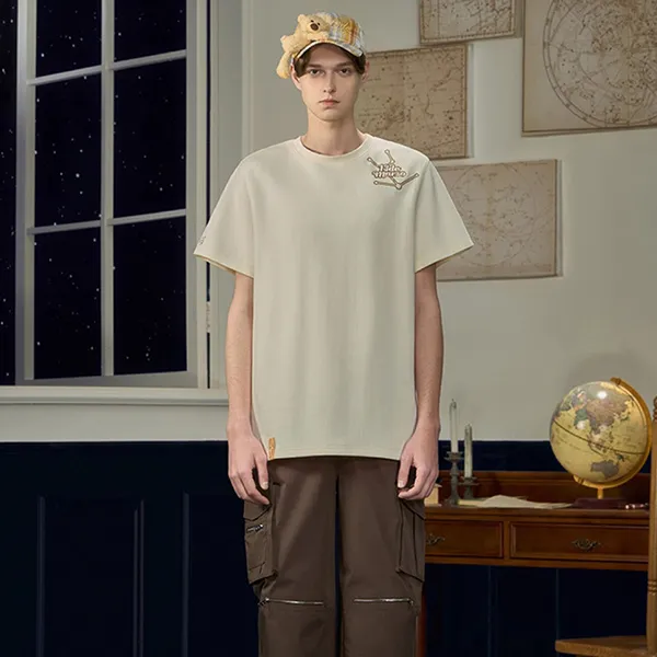 Áo Phông Nữ 13 De Marzo Constellation Series T-Shirt Taurus Màu Be