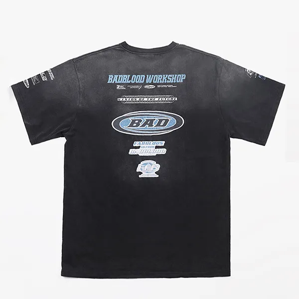 Áo Phông Nữ Badblood F2 Old Effect T-Shirt Màu Đen