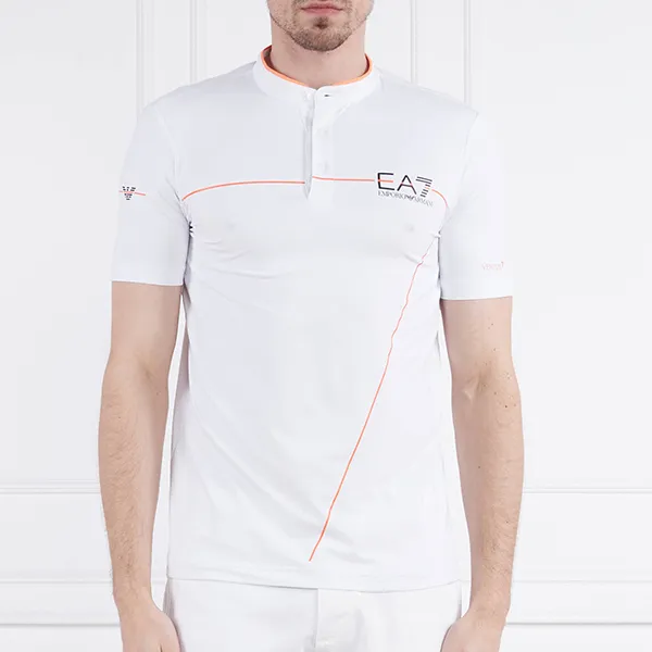 Áo Polo Nam Emporio Armani EA7 Tennis Pro Serafino Lined Polo Shirt Màu Trắng Size S - Thời trang - Vua Hàng Hiệu