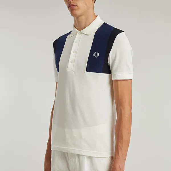 Áo Polo Nam Fred Perry Towelling Panel Polo Shirt Màu Trắng Size S - Thời trang - Vua Hàng Hiệu