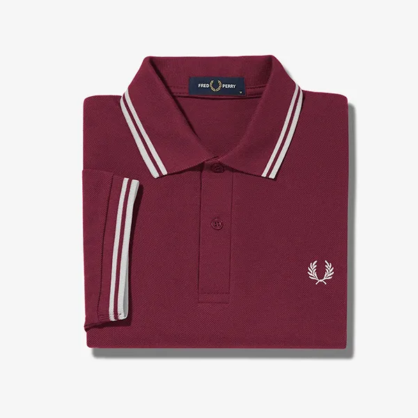 Áo Polo Nam Fred Perry Twin Tipped M3600 - 122 Màu Đỏ Đô Size S - Thời trang - Vua Hàng Hiệu