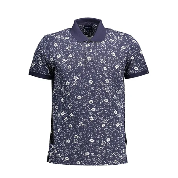 Áo Polo Nam Gant Short Sleeve Shirt 21012022092_BLU_409 Màu Xanh Họa Tiết Size S - Thời trang - Vua Hàng Hiệu