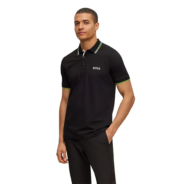 Áo Polo Nam Hugo Boss Regular Fit Polo Shirt Màu Đen Size M