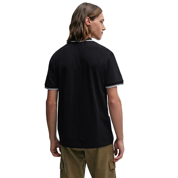 Áo Polo Nam Hugo Boss Regular Fit Polo Shirt With Contrasting Details Màu Đen Size S - Thời trang - Vua Hàng Hiệu