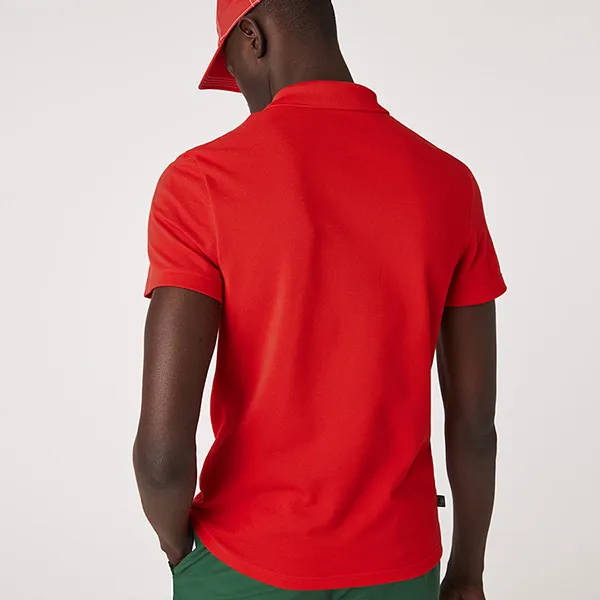 Áo Polo Nam Lacoste Heritage Regular Fit Badge Cotton Piqué PH2027 WTU Màu Đỏ Size 2 - Thời trang - Vua Hàng Hiệu
