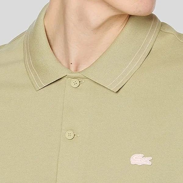 Áo Polo Nam Lacoste Men's Cotton Piqué Shirt PH9116 - 99 Màu Be Size 3 - 3