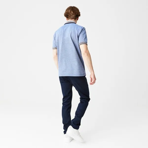 Áo Polo Nam Lacoste Men's Regular Fit Striped Finishes Cotton PH1924-VMI Màu Ghi Xám Size 2
