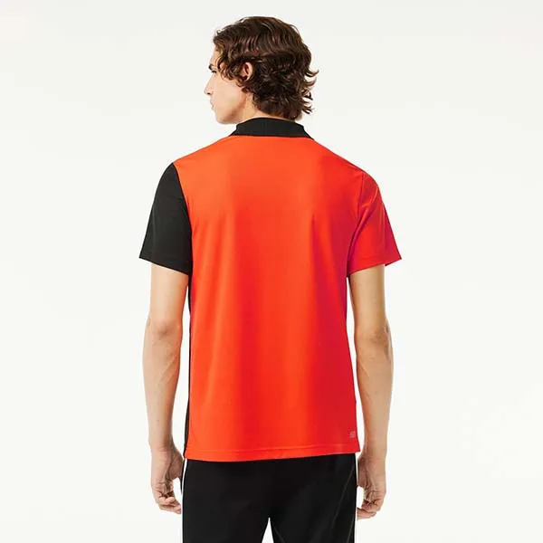 Áo Polo Nam Lacoste Regular Fit Recycled Knit Tennis Shirt DH1092 LIZ Màu Đen/Cam Size 4 - Thời trang - Vua Hàng Hiệu