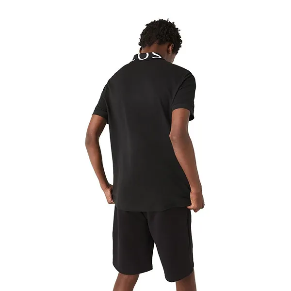Áo Polo Nam Lacoste Slim Fit Lettered Neck Light Polo Shirt PH7647 Màu Đen Size XS