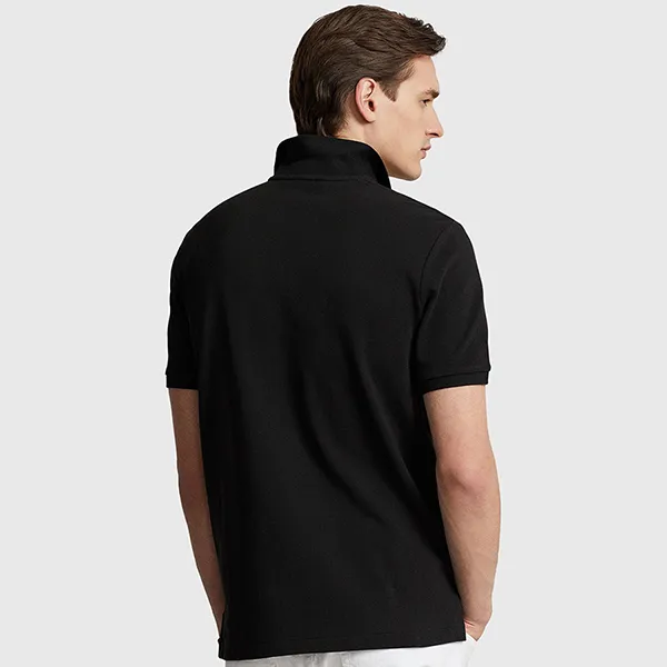 Áo Polo Nam Ralph Lauren Classic Fit Leather-Pony Mesh 220001 - BLK Màu Đen Size M - Thời trang - Vua Hàng Hiệu