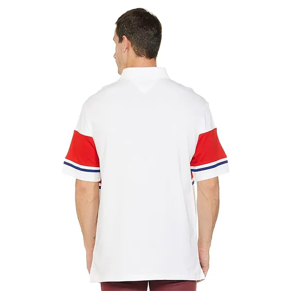 Áo Polo Nam Tommy Hilfiger Skate Serif Block Rugby Polo Shirt DM16595 100 Màu Trắng Size M - 3