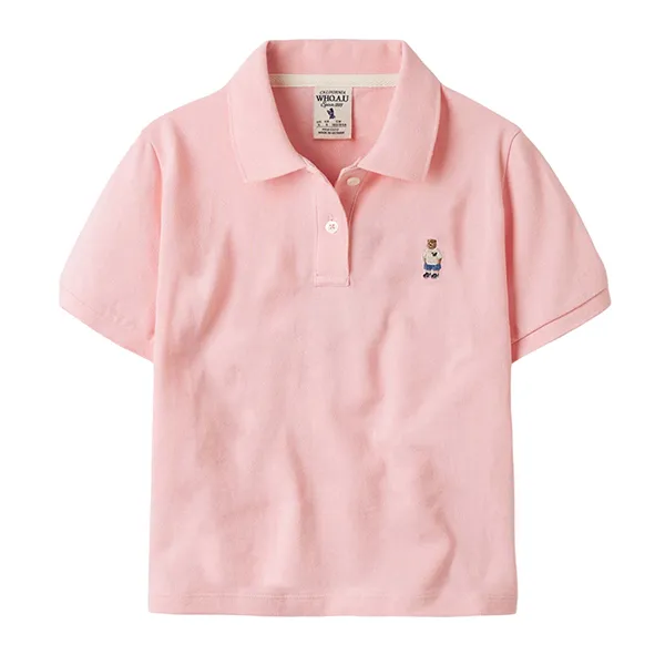 Áo Polo Nữ WHOAU Steve Crop WHHAE2421F Màu Hồng - Thời trang - Vua Hàng Hiệu
