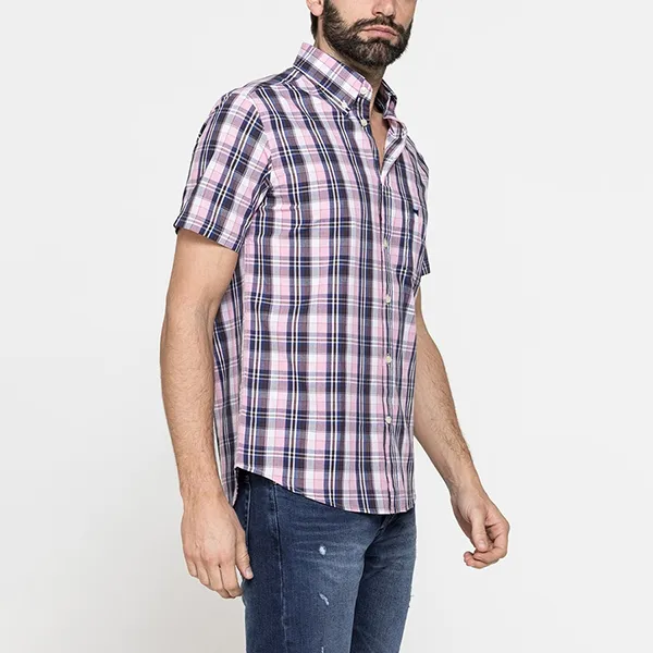 Áo Sơ Mi Carrera Jeans Short Sleeved Shirt 213C1230A_20E Họa Tiết Kẻ Sọc Size M - Thời trang - Vua Hàng Hiệu