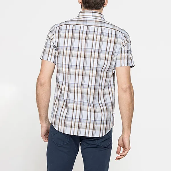 Áo Sơ Mi Nam Carrera Jeans Short Sleeved Shirt 213C1230A_B77 Họa Tiết Kẻ Sọc Size M