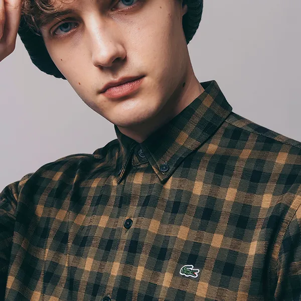 Áo Sơ Mi Nam Lacoste Checked Jersey Shirt CH8406 - S7T Phối Màu Size 38 - Thời trang - Vua Hàng Hiệu