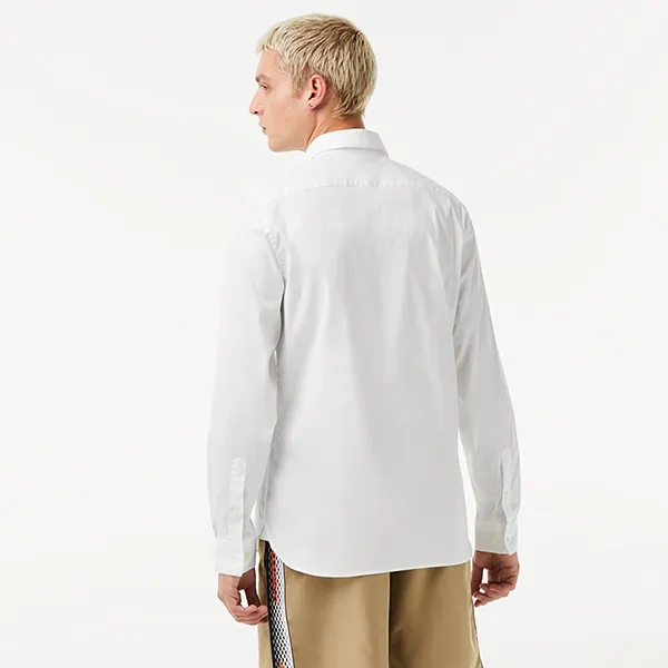 Áo Sơ Mi Nam Lacoste Slim Fit French Collar Stretch Shirt CH5253 - 001 Màu Trắng Size 38 - 4