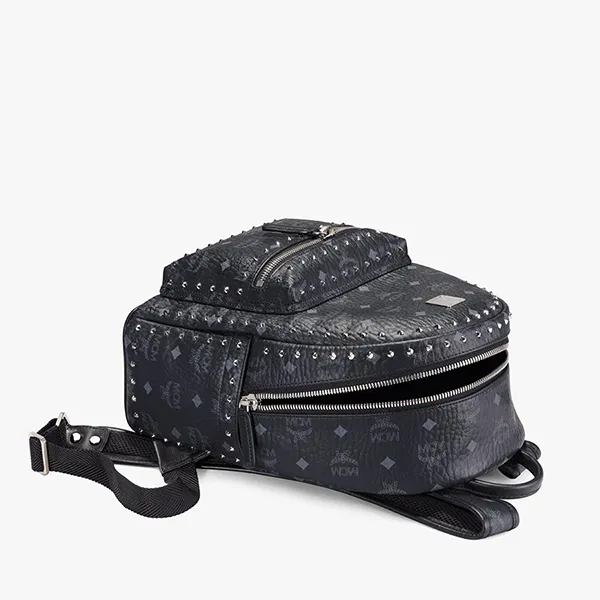 Balo MCM Stark Backpack In Studded Outline Visetos Small MMK8AVE61BK001 Màu Đen
