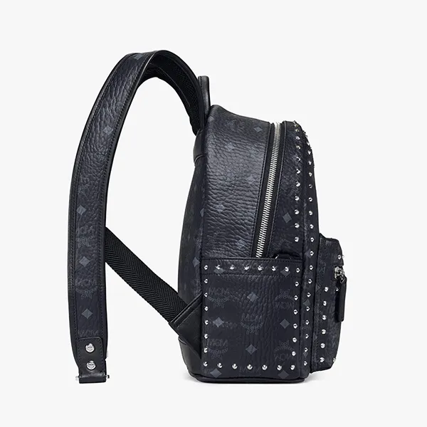 Balo MCM Stark Backpack In Studded Outline Visetos Small MMK8AVE61BK001 Màu Đen