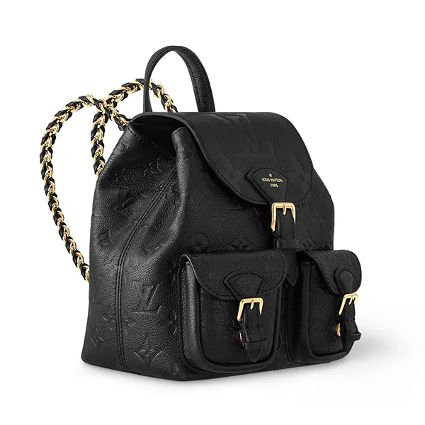 Balo Nữ Louis Vuitton LV Backup Monogram Empreinte Leather M47072 Màu Đen - Túi xách - Vua Hàng Hiệu