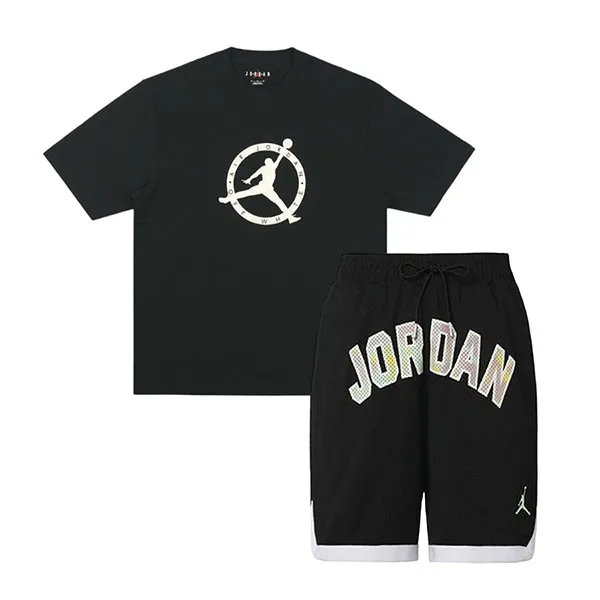 Bộ Quần Áo Cộc Tay Nam Nike Jordan x OffWhite Màu Đen Size S - Thời trang - Vua Hàng Hiệu