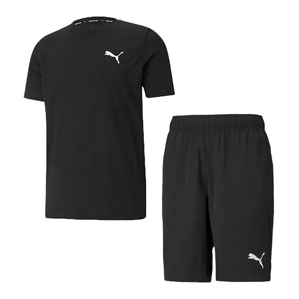 Bộ Quần Áo Cộc Tay Nam Puma Active One Point Functional 588866+588885 Màu Đen Size S - Thời trang - Vua Hàng Hiệu